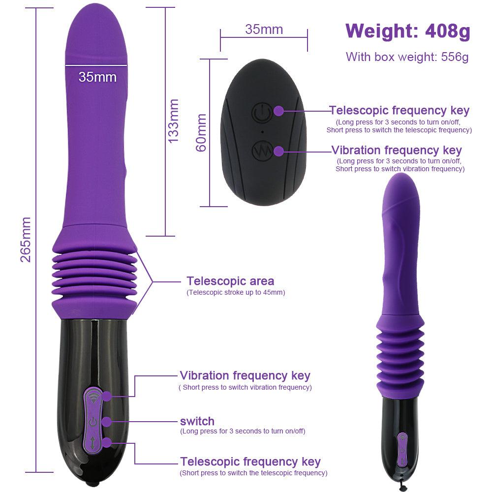 Seductra Thrusting Dildo (Mountable) - thrusting Vibrator - The Secret Affaire